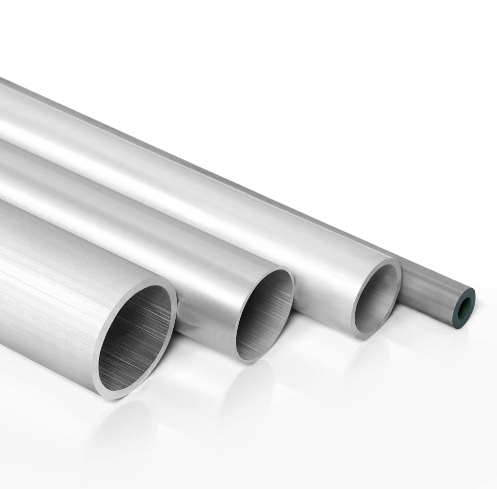 Steel water and gas pipes with various diameters and wall thicknesses